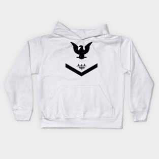 Navy - Rate - Ocean Systems Technician PO3 - OT - USN wo Backgrnd - All Black Kids Hoodie